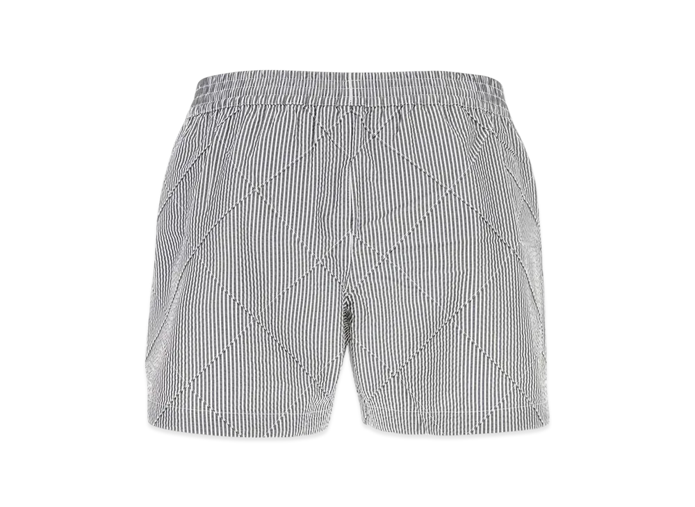 Bottega Veneta Cotton and Nylon Intrecciato Swim Shorts "Chalk/Iron"