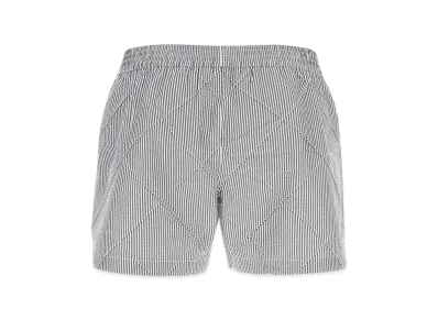 Bottega Veneta Cotton and Nylon Intrecciato Swim Shorts "Chalk/Iron"