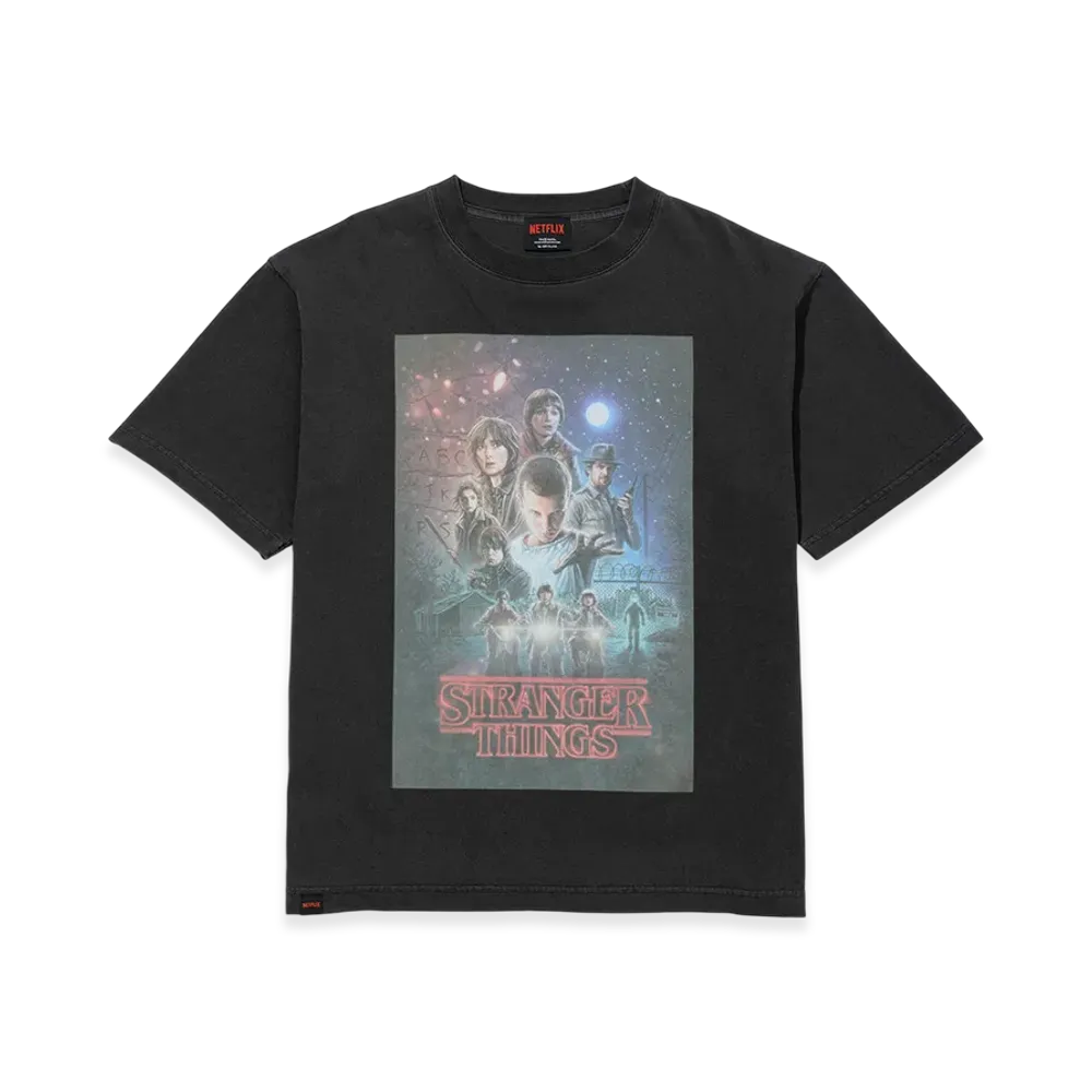 Netflix Stranger Things x V.A. Pigment S1 Tee "Black"