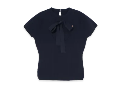 ANDMARY Women's Emily Ribbon Knit Tops "Navy"