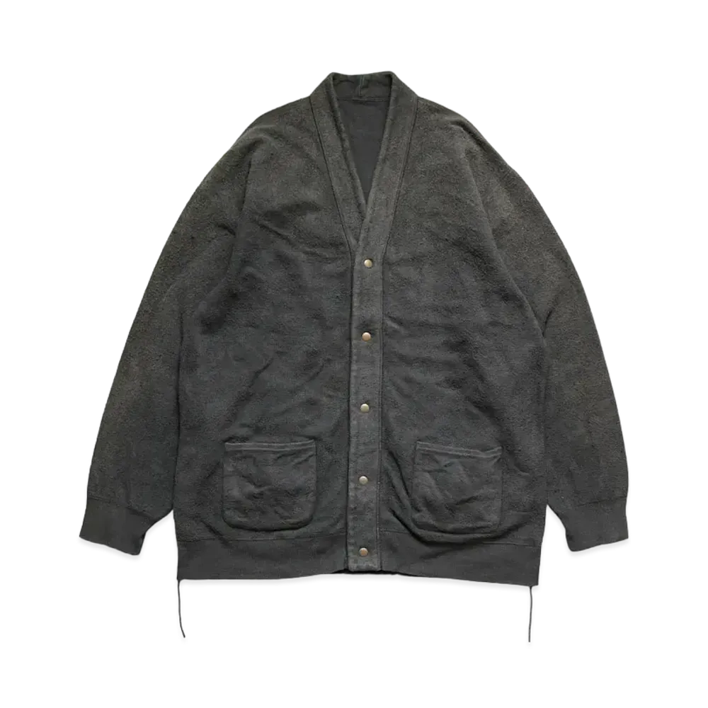 KAPITAL VINTAGE BACK HAIR REVERSIBLE CARDIGAN "Black"
