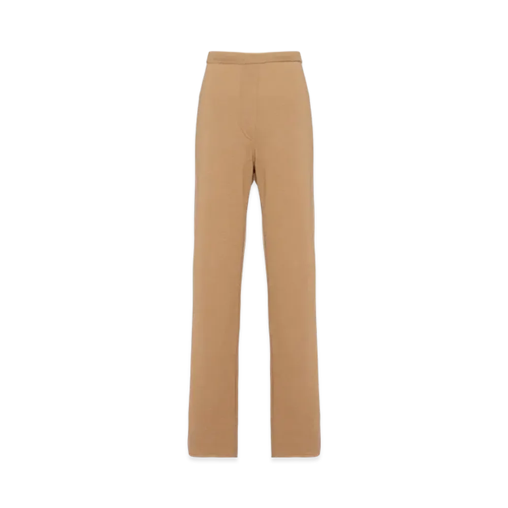 MIU MIU Women's Wool Cashmere Pants "Camel Brown"