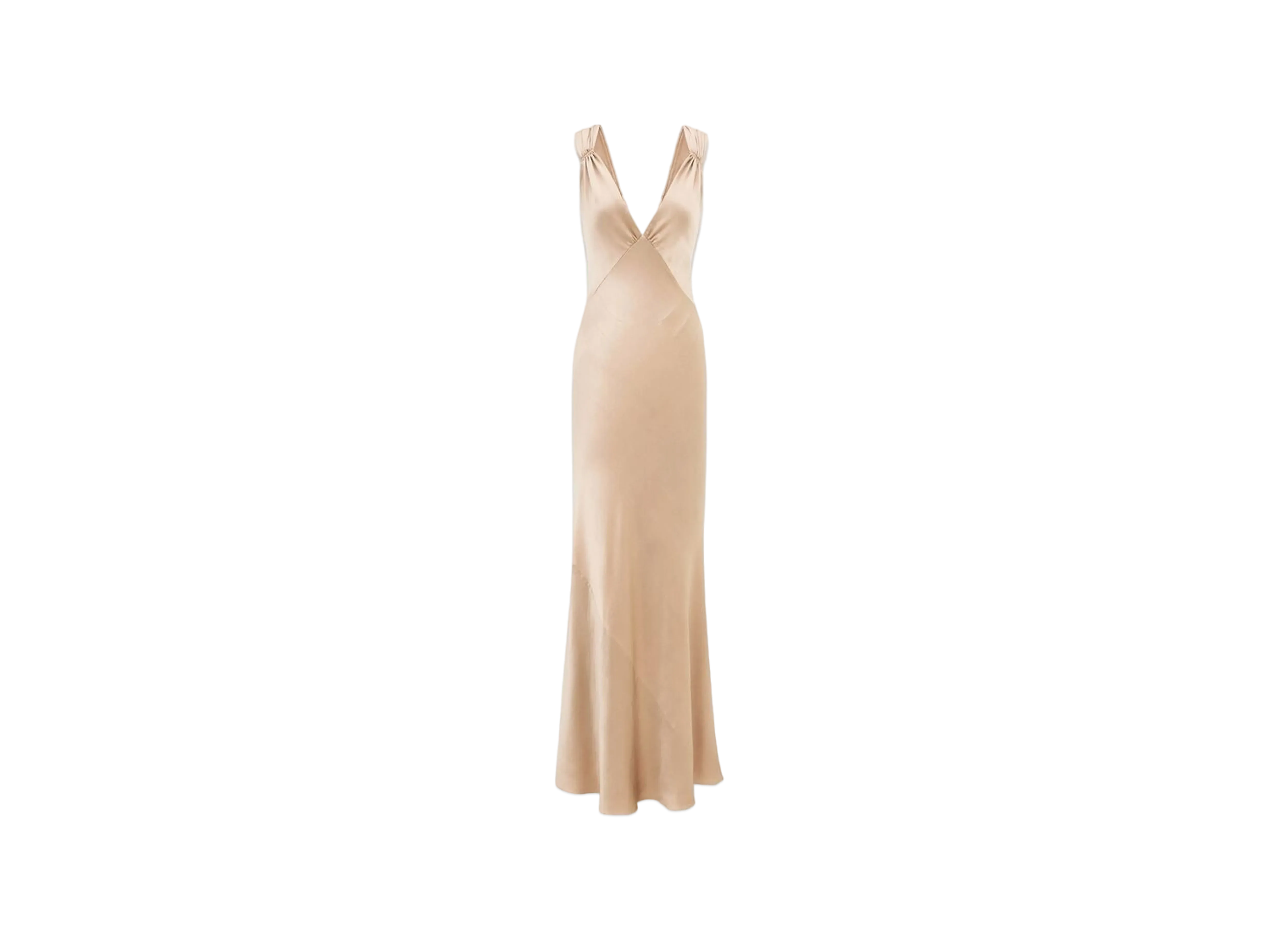 Saint Laurent Women's Cross-Back Dress in Silk Satin "Rose"