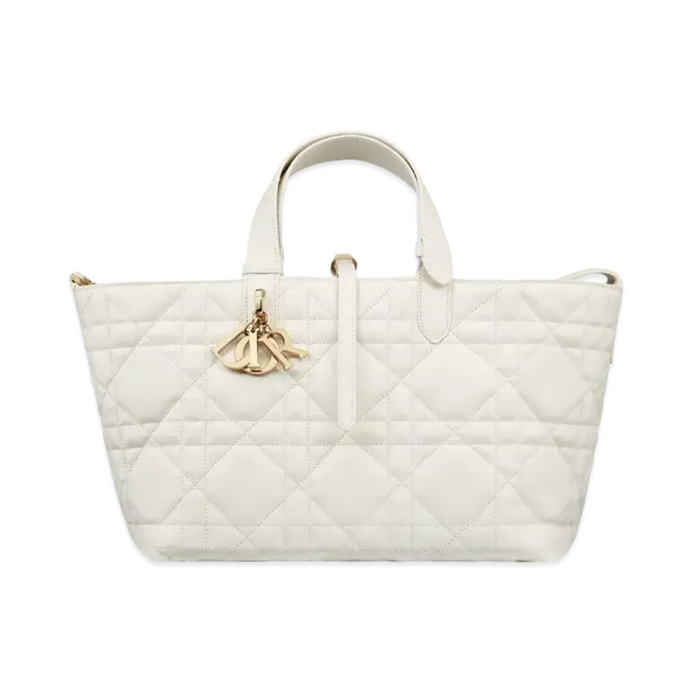 Dior Medium Toujours Bag Macro Cannage Calfskin "Latte"