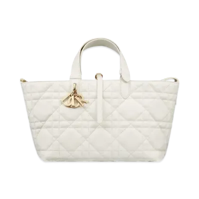 Dior Medium Toujours Bag Macro Cannage Calfskin "Latte"