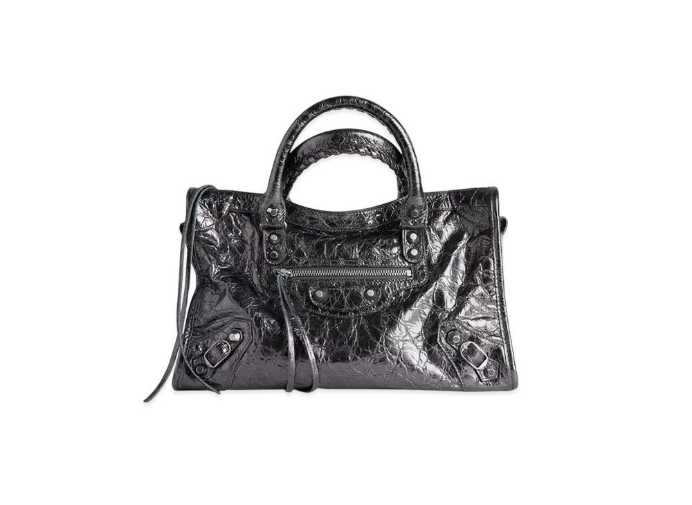 BALENCIAGA Le City Small Bag Metallized "Steel Gray"