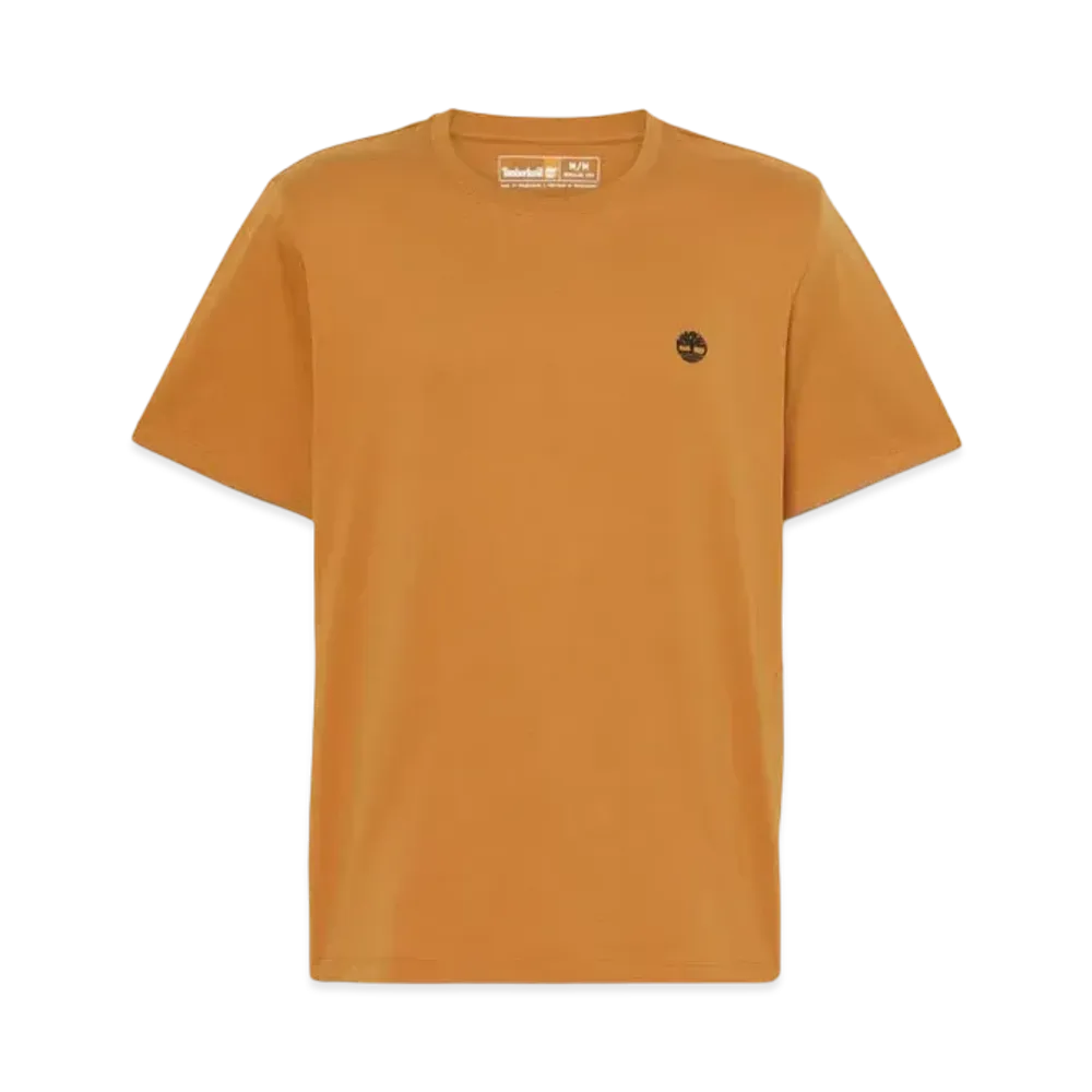 Timberland Men's Short Sleeve Oyster River Chest Logo Tee "Wheat"