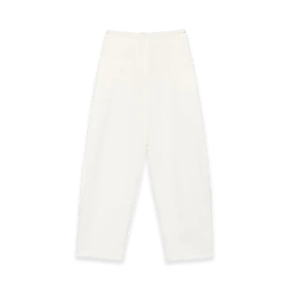 The Row Women's Cotton Blend Wide-Leg Galileo Pant "White/Ivory"