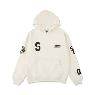 WIND AND SEA x HYSTERIC GLAMOUR Varsity Hoodie "White"