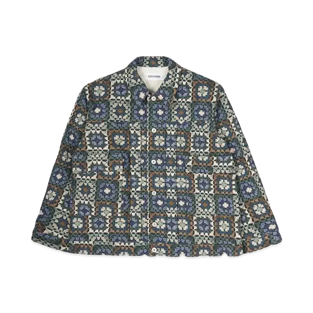 DISCOVERED CROCHET QUILT 2nd BLOUSON "GREEN"