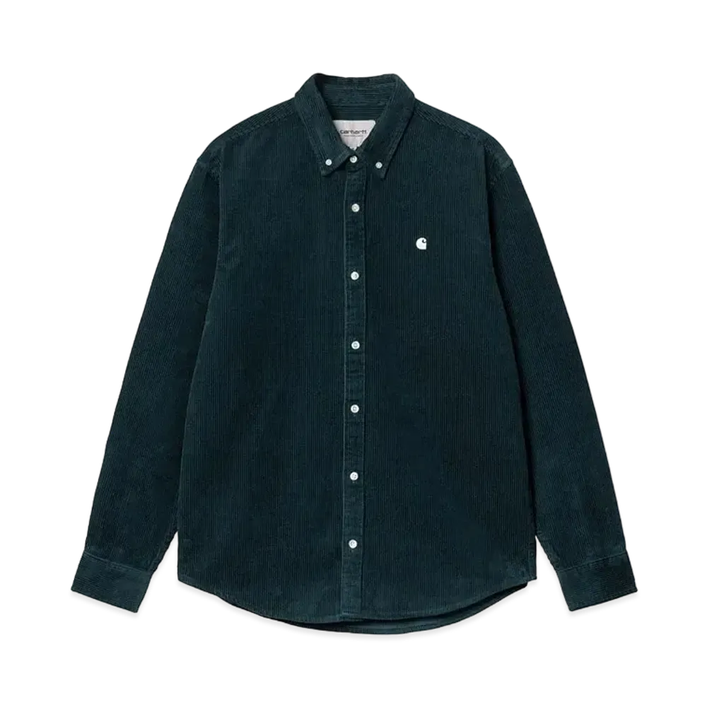 Carhartt WIP L/S Madison Cord Shirt "Duck Blue/Wax"