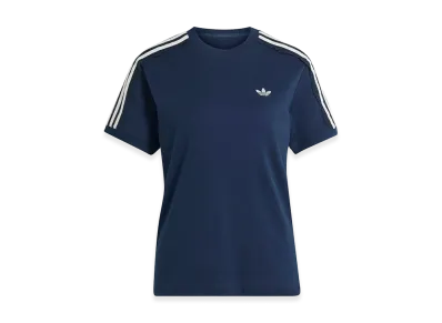 adidas Women's Lace 3-Stripes T-Shirt "Collegiate Navy"