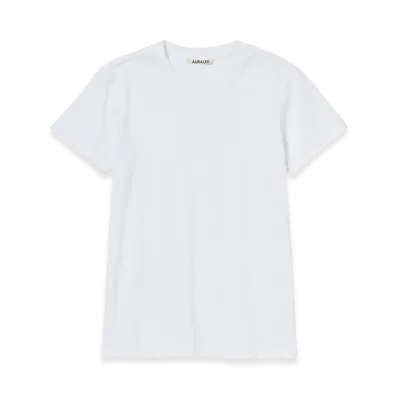 AURALEE Women's Seamless Crew Neck Tee "White"