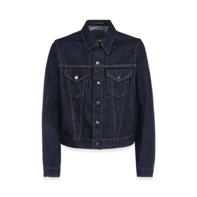 Yohji Yamamoto POUR HOMME Sp 14OZ Denim Button-Down Jacket "Blue"