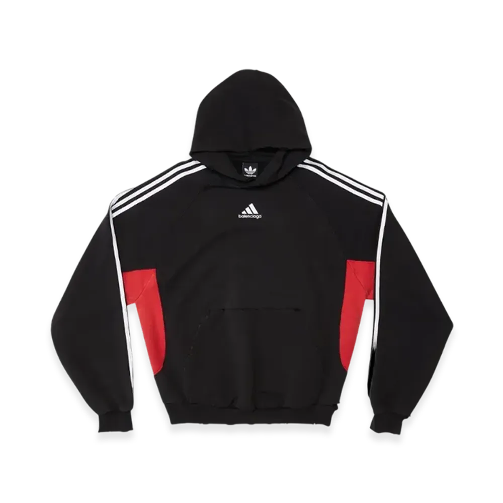 BALENCIAGA x adidas Slim Fit Fleece Hoodie "Black"