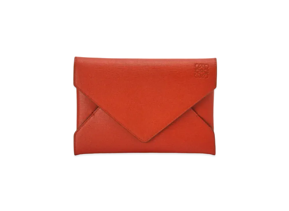 LOEWE Envelope Pouch In Goatskin "Red Orange"