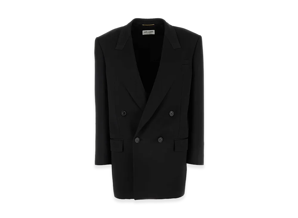 Saint Laurent Women's Satin Blazer "Black"