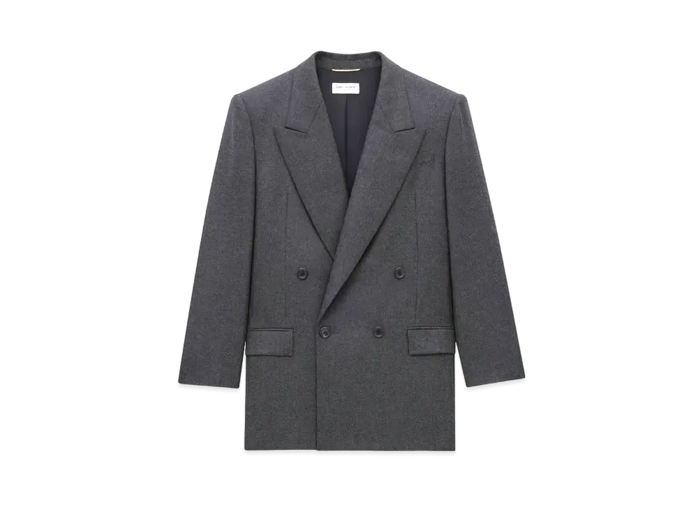 Saint Laurent Women's Jacket in Cashmere "Anthracite"