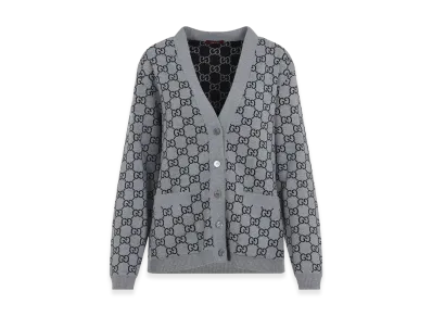 GUCCI Women's GG Jacquard Reversible Cardigan "Multicolor"