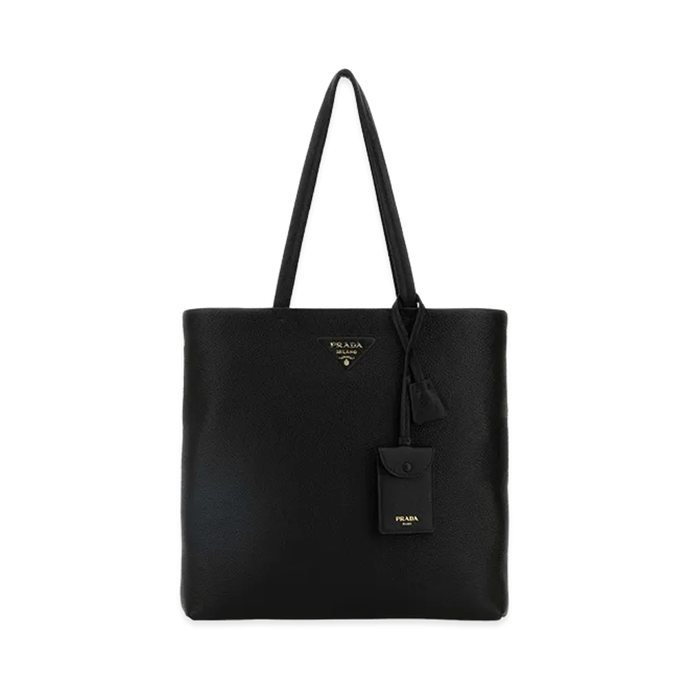 PRADA Women's Leather Shopping Bag "Black"