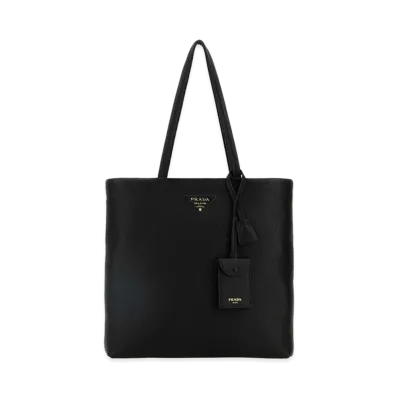PRADA Women's Leather Shopping Bag "Black"