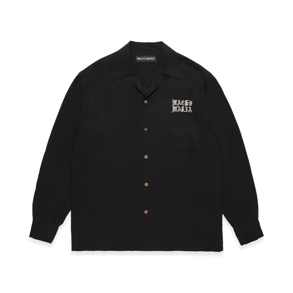 WACKO MARIA 50'S Open Collar Shirt "Black"