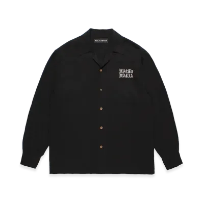 WACKO MARIA 50'S Open Collar Shirt "Black"
