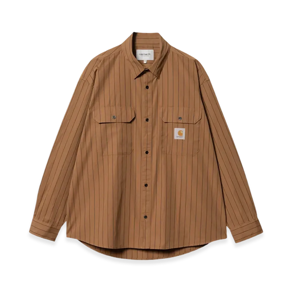 Carhartt WIP Orlean Stripe Shirt "Hamilton Brown/Black"