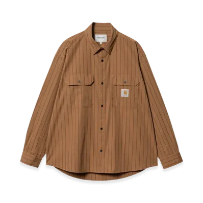 Carhartt WIP Orlean Stripe Shirt "Hamilton Brown/Black"