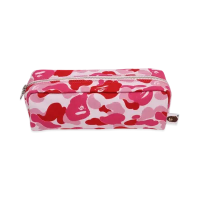 A BATHING APE ABC Camo Flight Pouch Travel "Pink"