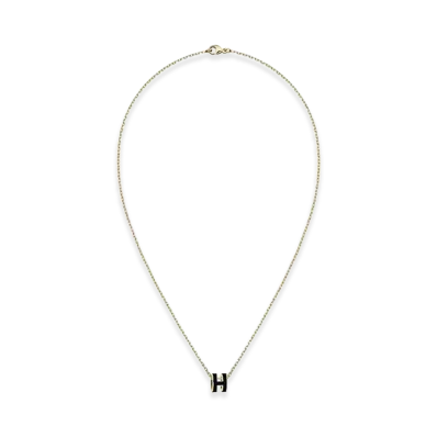 Hermes Mini Pop H Pendant "Gold/Noir"