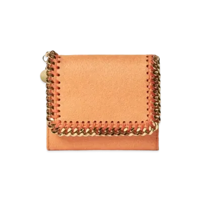STELLA McCARTNEY Farabela Small Flap Wallet "Bright Orange"