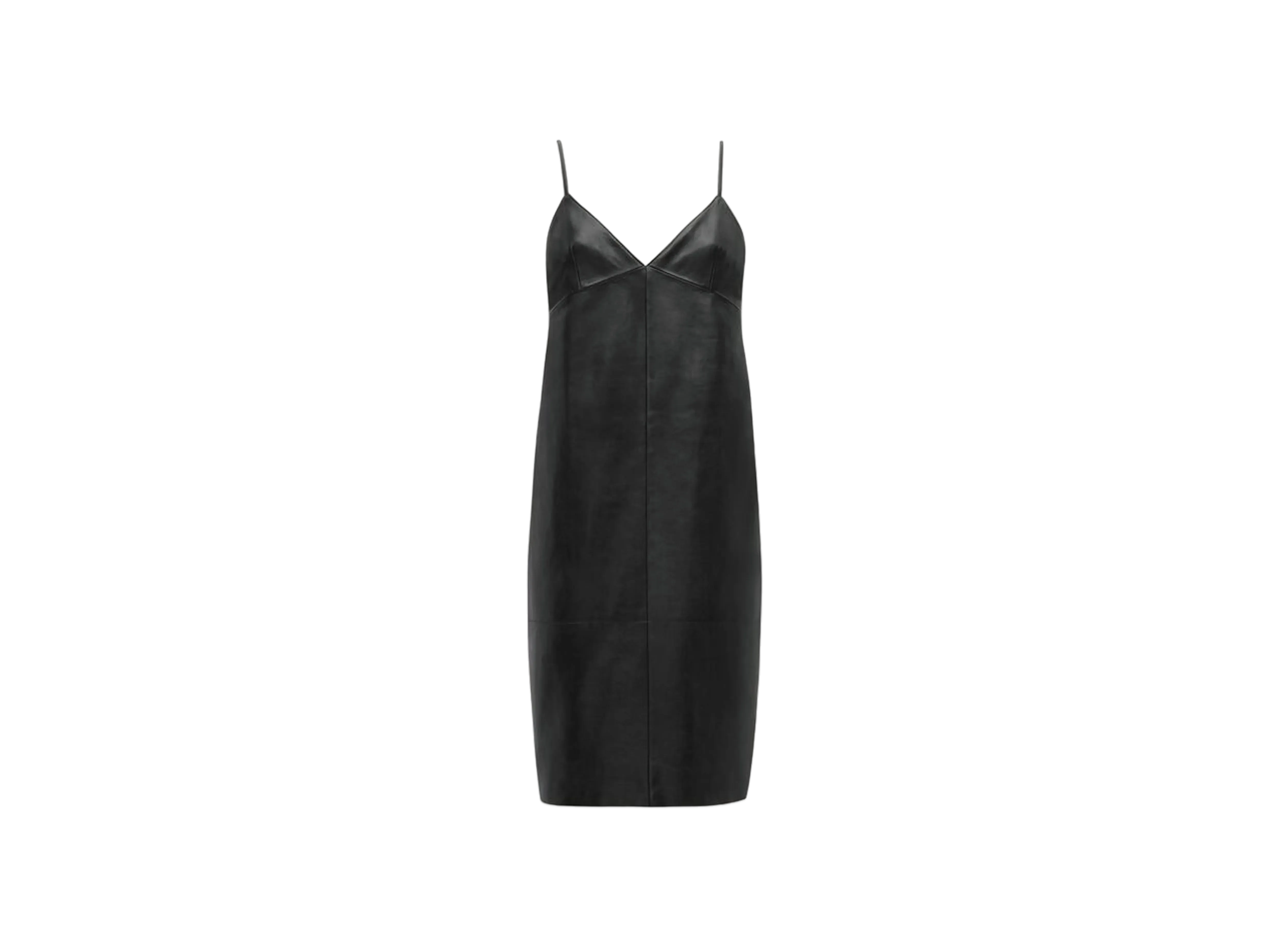Saint Laurent Women's Backless Slip Dress in Lambskin "Black"