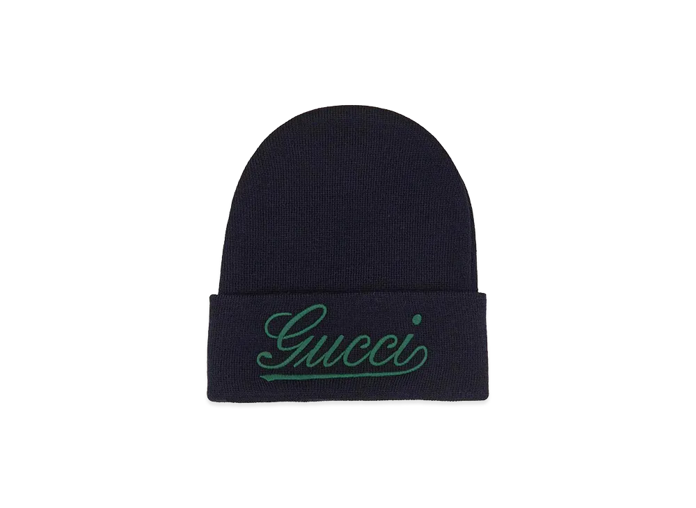 グッチ GUCCI ラベル付き ウールニット ハット 