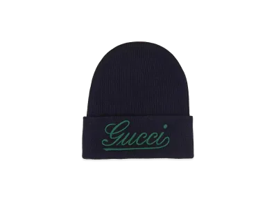 グッチ GUCCI ラベル付き ウールニット ハット グッチ GUCCI ラベル付き ウールニット ハット