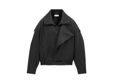 Saint Laurent Women's Bomber Jacket in Lambskin "Black"
