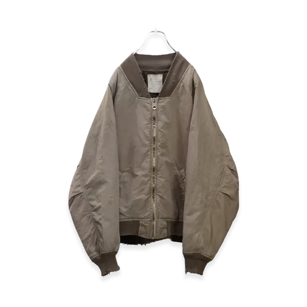 ANCELLM Faded Bomber Jacket "Sand"
