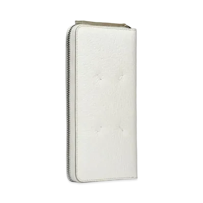 Maison Margiela Zip Around Leather Wallet "White"