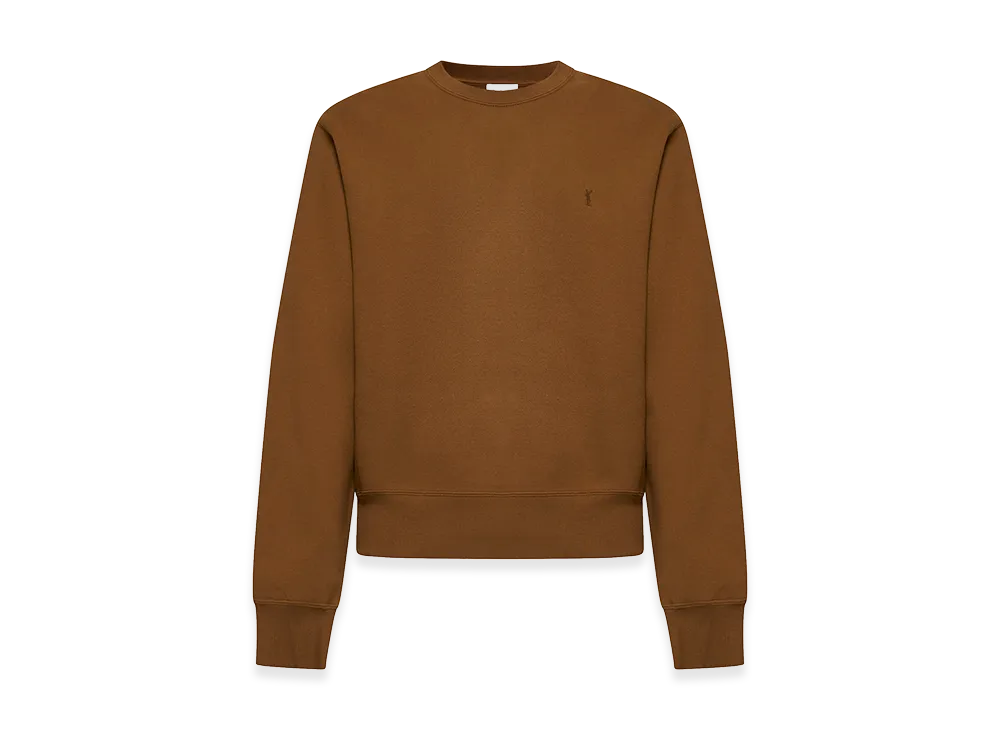 Saint Laurent Cotton Sweatshirt "Brown"