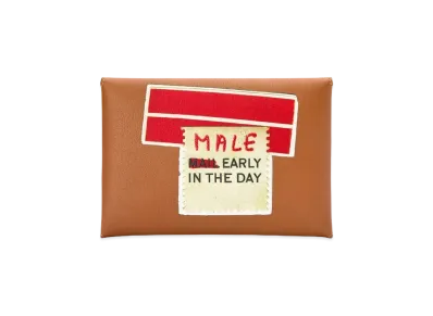 LOEWE Mail Envelope Pouch In Classic Calfskin "Tan"