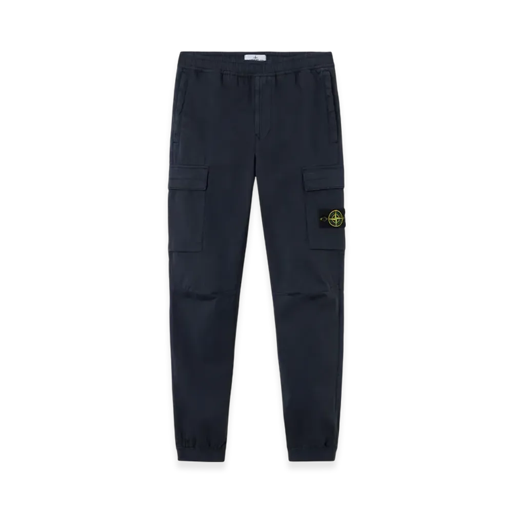 Stone Island 3100033 Satin In 93% Organic Cotton / 5% Wool / 2% Elastane "Navy Blue"