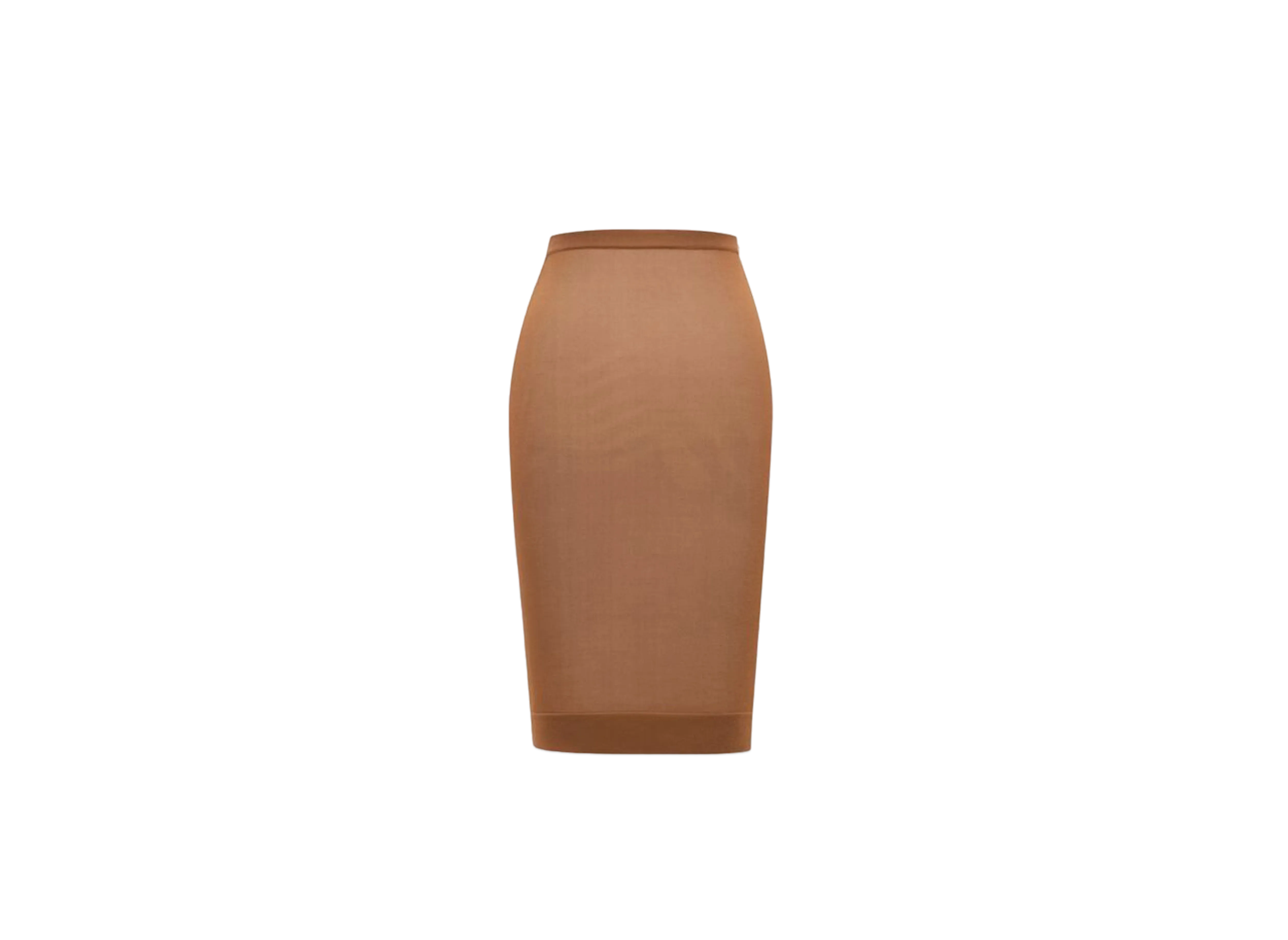 Saint Laurent Women's Pencil Skirt in Knit "Marron"