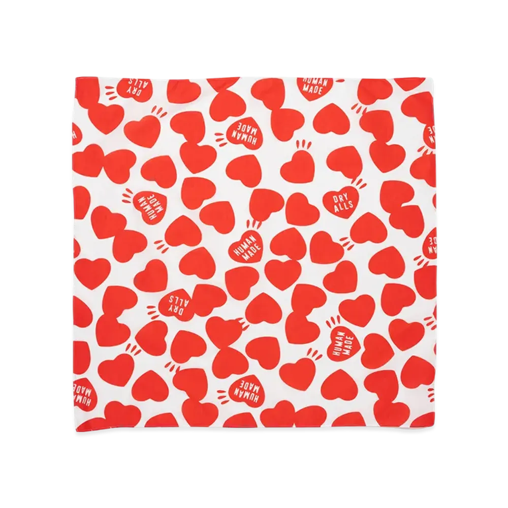 HUMAN MADE Heart Big Bandana "Red"