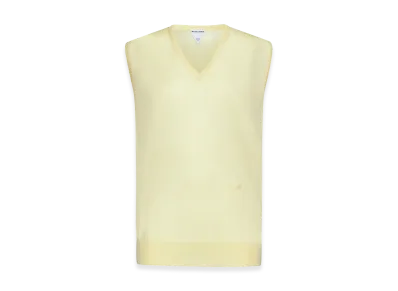 Bottega Veneta Women's Cotton Blend Vest "Pastel Yellow"