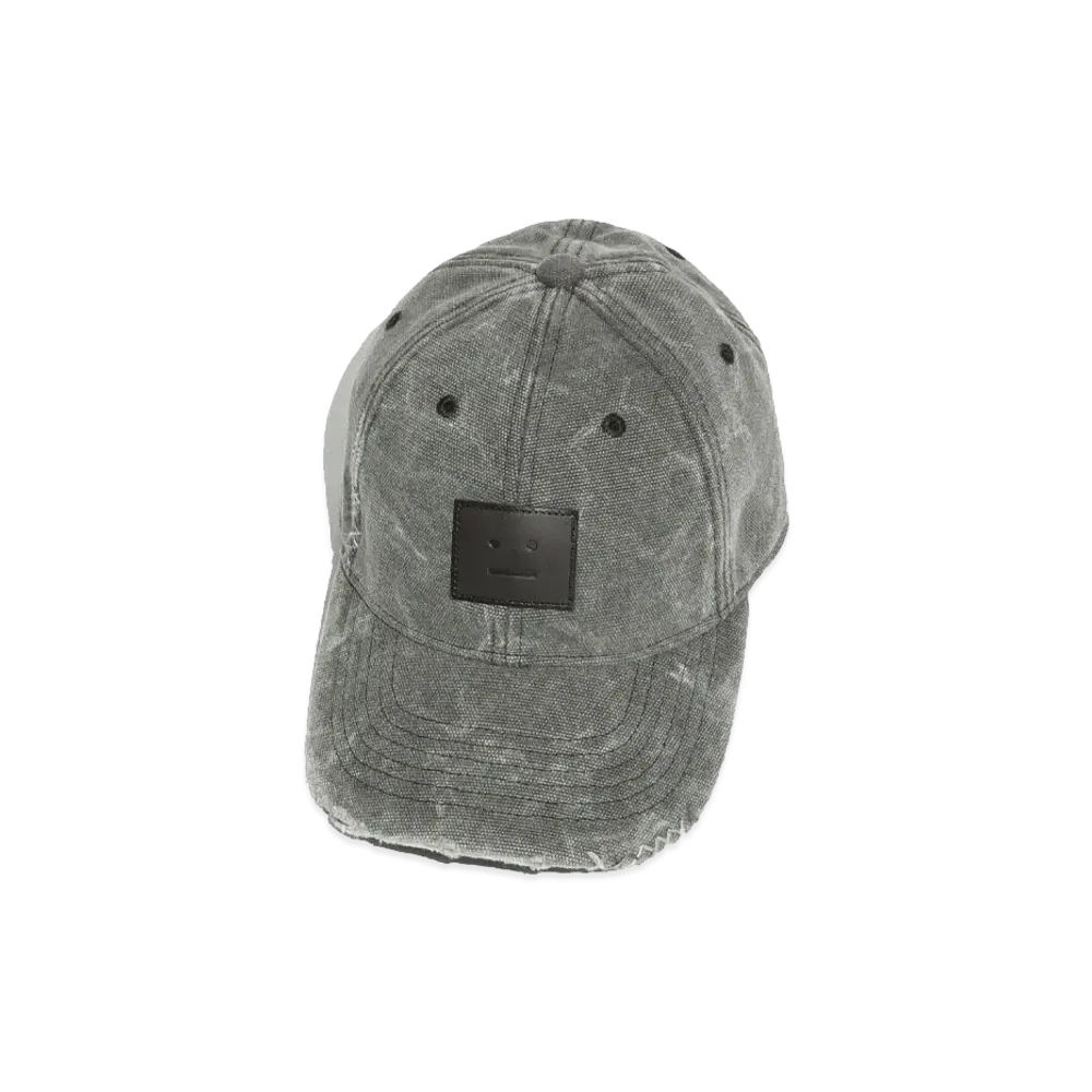 Acne Studios Leather Face Patch Cap "Carbon Gray"