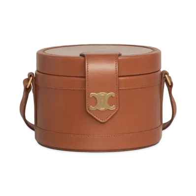 CELINE Medium Tambour Bag in Smooth Calfskin "Tan"