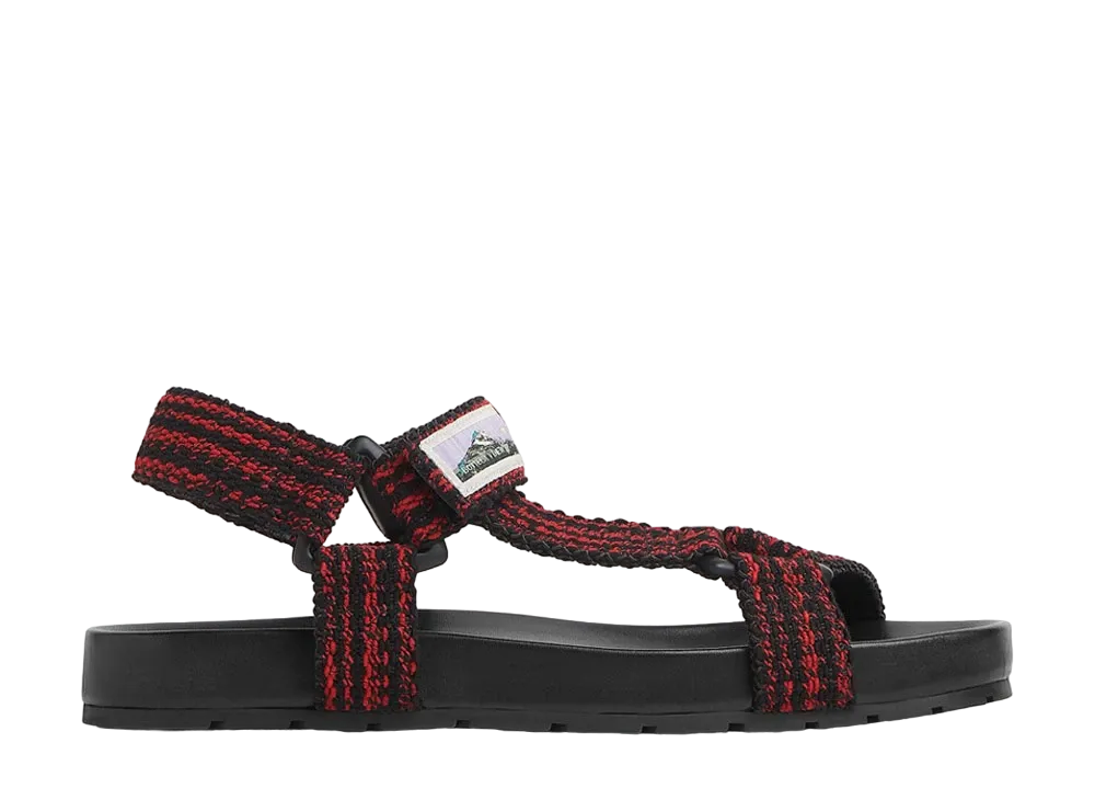 Bottega Veneta Trip Sandal "Black/Carmine"