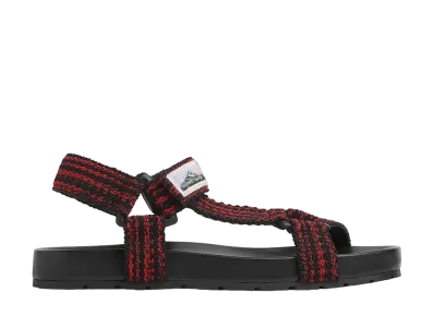 Bottega Veneta Trip Sandal "Black/Carmine"