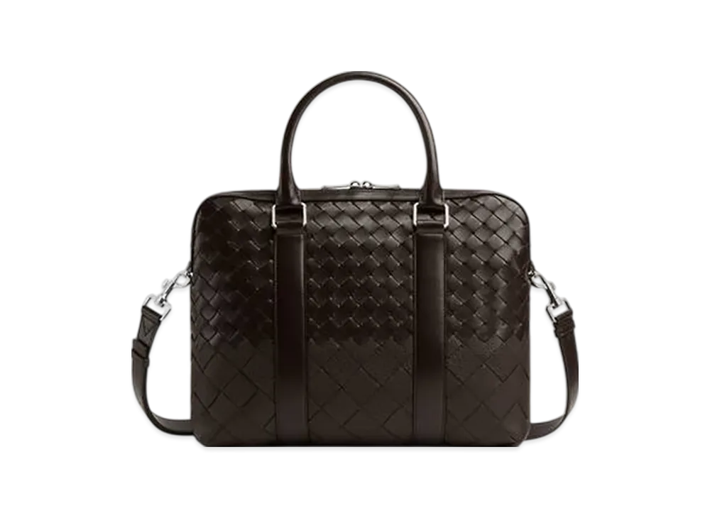 Bottega Veneta Intrecciato Slim Briefcase "Fondant"