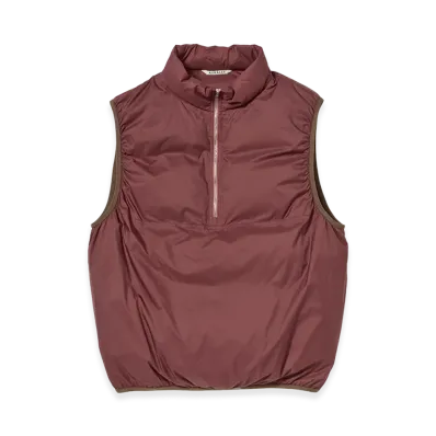 AURALEE Super Light Nylon Ripstop Down P/O Vest "Burgundy"